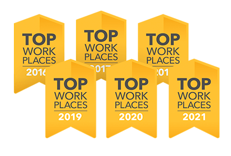 Voted Top Work Places by Milwaukee Journal Sentinel in 2016, 2017, 2018, and 2019